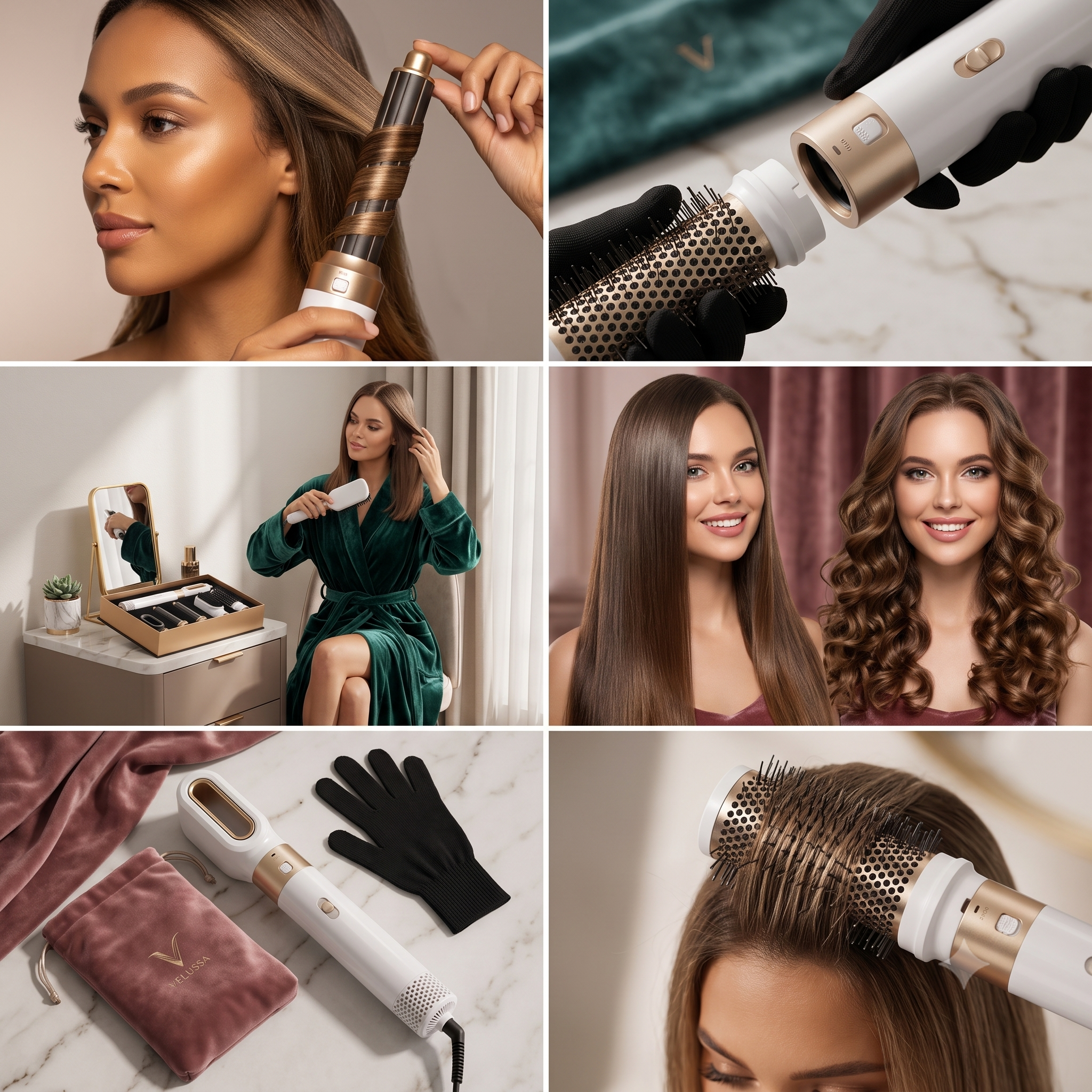 Velussa Airstyler 5 en 1 — Alisa, Riza y Da Volumen